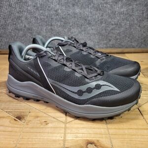 Saucony Xodus Ultra Women's 11.5 Black Charcoal Trail Running Hiking Shoes Hike